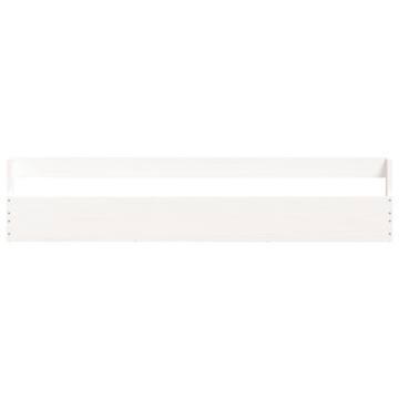 Pantofare de perete, 2 buc., alb, 110x9x23 cm, lemn masiv pin - Img 5
