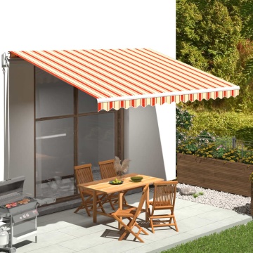 Pânză de rezervă copertină, galben și portocaliu, 4,5x3 m - Img 1