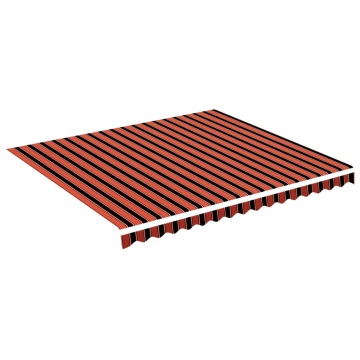 Pânză de rezervă copertină, portocaliu și maro, 4x3,5 m - Img 2