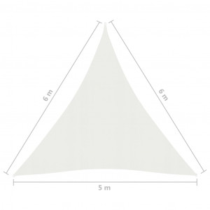 Pânză parasolar, alb, 5x6x6 m, 160 g/m², HDPE - Img 5