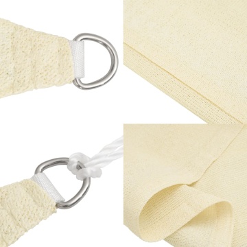 Pânză parasolar din HDPE pătrată, 2 x 2 m, crem - Img 5