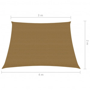 Pânză parasolar, gri taupe, 3/4x2 m, HDPE, 160 g/m² - Img 5