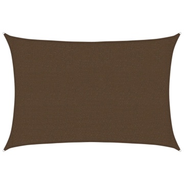 Pânză parasolar, maro, 2,5x3,5 m, HDPE, 160 g/m² - Img 2