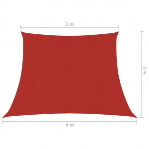 Pânză parasolar, roșu, 3/4x2 m, HDPE, 160 g/m² - Img 5