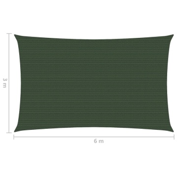 Pânză parasolar, verde închis, 3x6 m, 160 g/m², HDPE - Img 5