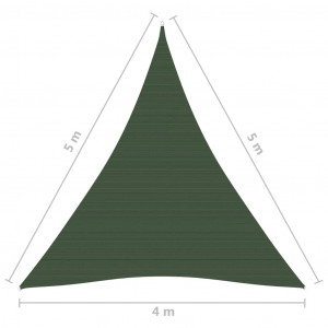 Pânză parasolar, verde închis, 4x5x5 m, HDPE, 160 g/m² - Img 5