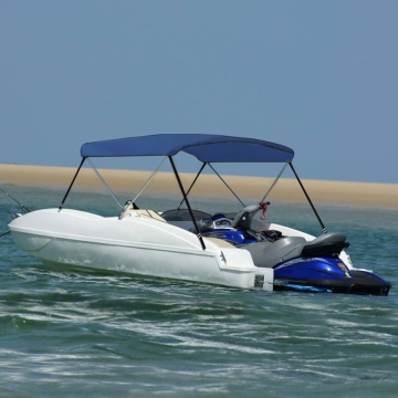 Parasolar barcă Bimini cu 2 arcuri, bleumarin, 150x120x110 cm - Img 1
