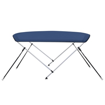 Parasolar barcă Bimini cu 2 arcuri, bleumarin, 150x120x110 cm - Img 4
