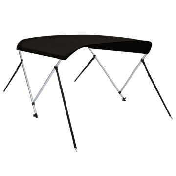 Parasolar barcă Bimini cu 2 arcuri, negru, 180x150x110 cm - Img 2