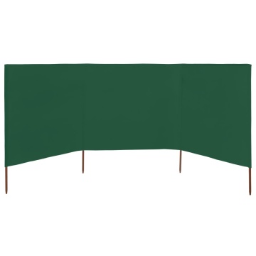 Paravan anti-vânt cu 3 panouri, verde, 400 x 160 cm, textil - Img 3