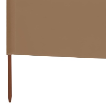 Paravan anti-vânt cu 5 panouri, gri taupe, 600 x 160 cm textil - Img 6
