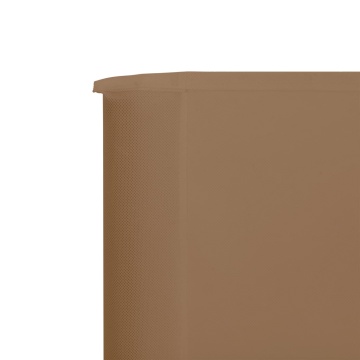 Paravan anti-vânt cu 5 panouri, gri taupe 600x120 cm, textil - Img 4