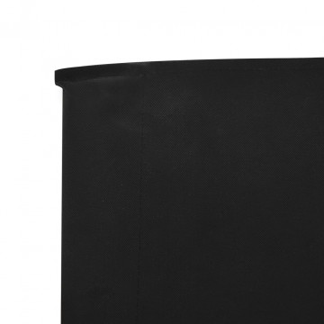 Paravan anti-vânt cu 6 panouri, negru, 800 x 80 cm, textil - Img 4