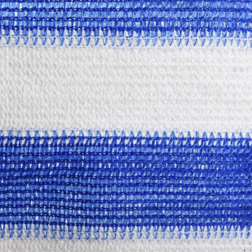 Paravan de balcon, albastru și alb, 90x300 cm, HDPE - Img 3