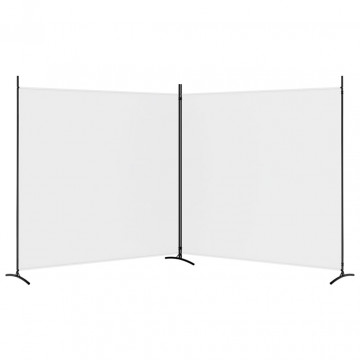 Paravan de cameră cu 2 panouri, alb, 348x180 cm - Img 4