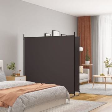 Paravan de cameră cu 2 panouri, maro, 348x180 cm, textil - Img 1