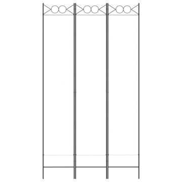 Paravan de cameră cu 3 panouri, alb, 120x220 cm, textil - Img 3