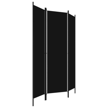 Paravan de cameră cu 3 panouri, negru, 150 x 180 cm - Img 3