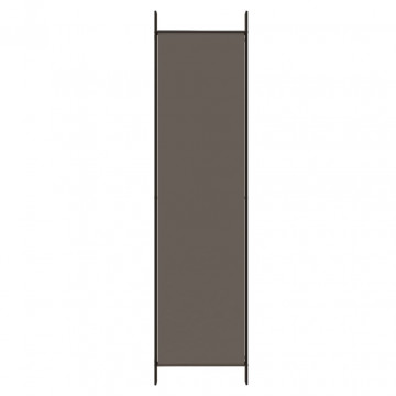 Paravan de cameră cu 4 panouri, antracit, 698x180 cm, textil - Img 5