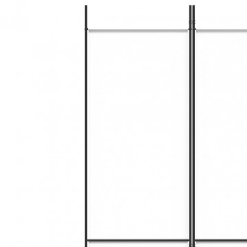 Paravan de cameră cu 5 panouri, alb, 250x220 cm, textil - Img 6