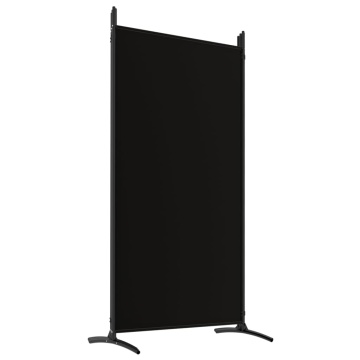 Paravan de cameră cu 5 panouri, negru, 433x180 cm, textil - Img 5