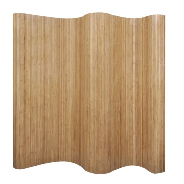 Paravan de cameră din bambus, culoare naturală, 250 x 165 cm - Img 1