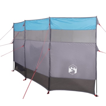 Paravan de camping, albastru, 366x152x152 cm, impermeabil - Img 8