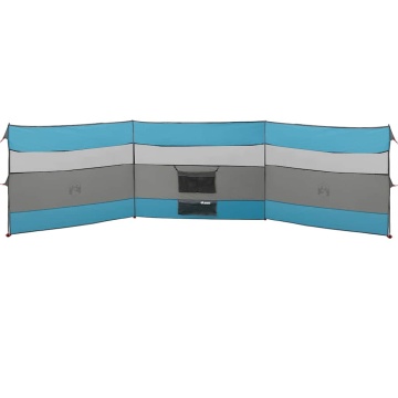 Paravan de camping, albastru, 508x130 cm, impermeabil - Img 5