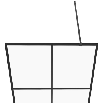 Paravan de duș walk-in negru 80x195 cm sticlă ESG transparentă - Img 4