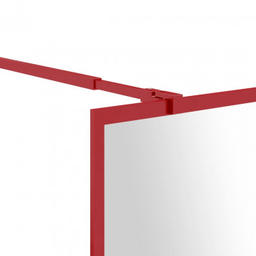 Paravan de duș walk-in roșu 115x195 cm sticlă ESG transparentă - Img 5