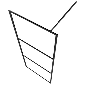 Paravan duș walk-in, negru, 80x195 cm, sticlă ESG transparentă - Img 7