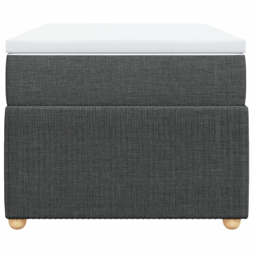 Pat box spring cu saltea, gri închis, 100x200 cm, textil - Img 4