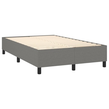 Pat box spring cu saltea, gri închis, 120x200 cm, textil - Img 4