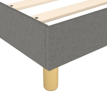 Pat box spring cu saltea, gri închis, 80x200 cm, textil - Img 6