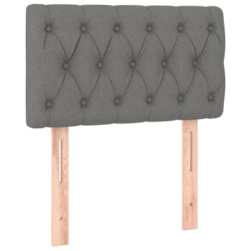 Pat box spring cu saltea, gri închis, 80x200 cm, textil - Img 5
