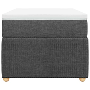 Pat box spring cu saltea, gri închis, 90x190 cm, textil - Img 4