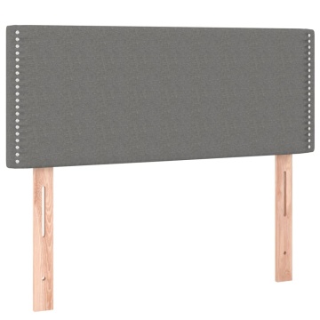 Pat box spring cu saltea, gri închis, 90x200 cm, textil - Img 5