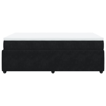 Pat box spring cu saltea, negru, 120x200 cm, catifea - Img 7