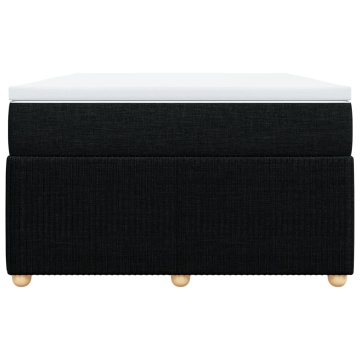 Pat box spring cu saltea, negru, 120x200 cm, textil - Img 4