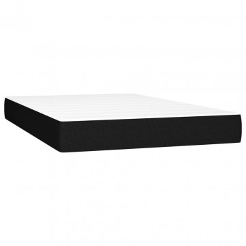 Pat box spring cu saltea, negru, 120x200 cm, textil - Img 6