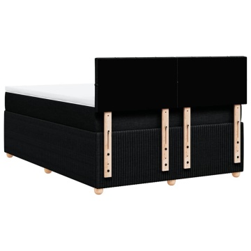 Pat box spring cu saltea, negru, 160x200 cm, textil - Img 5