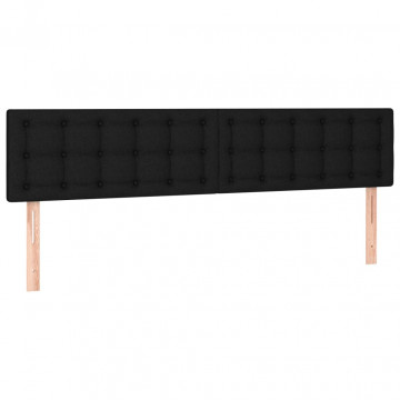 Pat box spring cu saltea, negru, 180x200 cm, catifea - Img 5