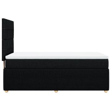 Pat box spring cu saltea, negru, 90x190 cm, textil - Img 8
