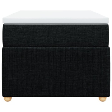 Pat box spring cu saltea, negru, 90x200 cm, textil - Img 4
