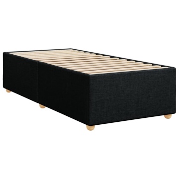 Pat box spring cu saltea, negru, 90x200 cm, textil - Img 7