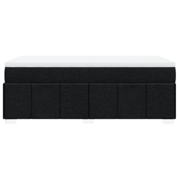 Pat box spring cu saltea, negru, 90x200 cm, textil - Img 7