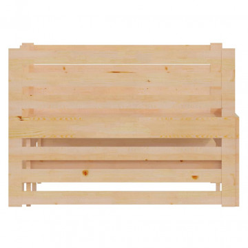 Pat extensibil de zi, 2x(90x200) cm, lemn masiv de pin - Img 7