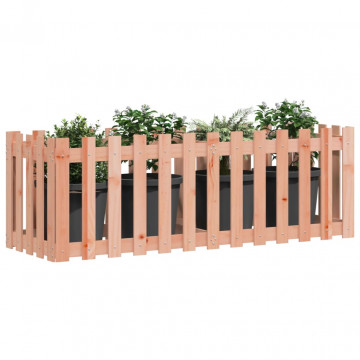 Pat înălțat grădină cu design gard 150x50x50 cm lemn douglas - Img 3