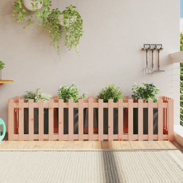 Pat înălțat grădină cu design gard 200x50x50 cm lemn douglas