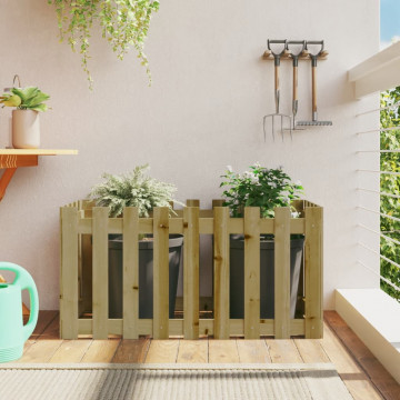 Pat înălțat grădină design gard 100x50x50 cm lemn impregnat pin - Img 1